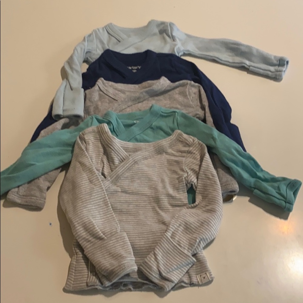 Carters NB long sleeve shirts